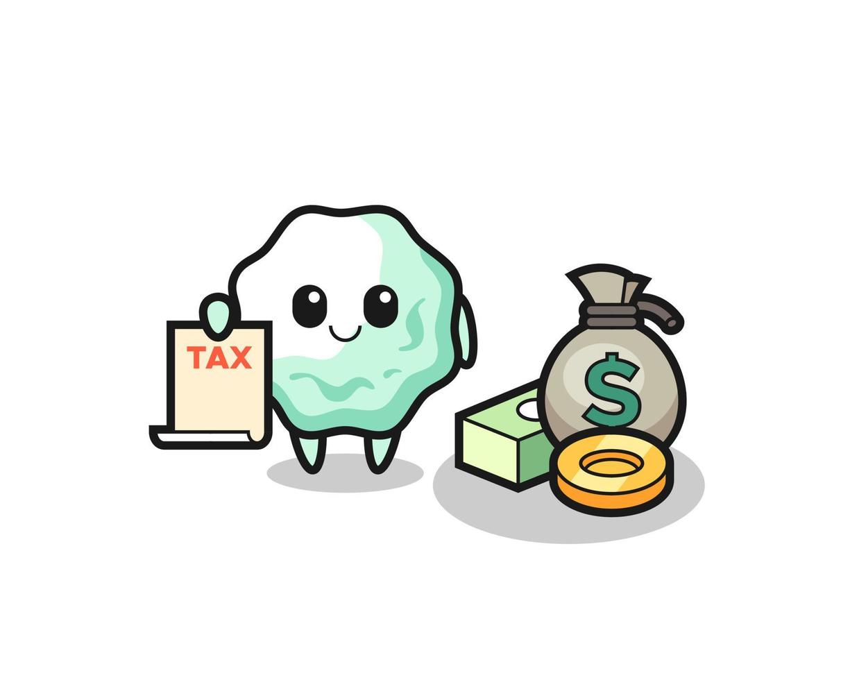 Character cartoon of chewing gum as a accountant vector