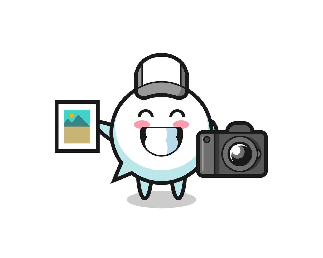 Character Illustration of speech bubble as a photographer vector