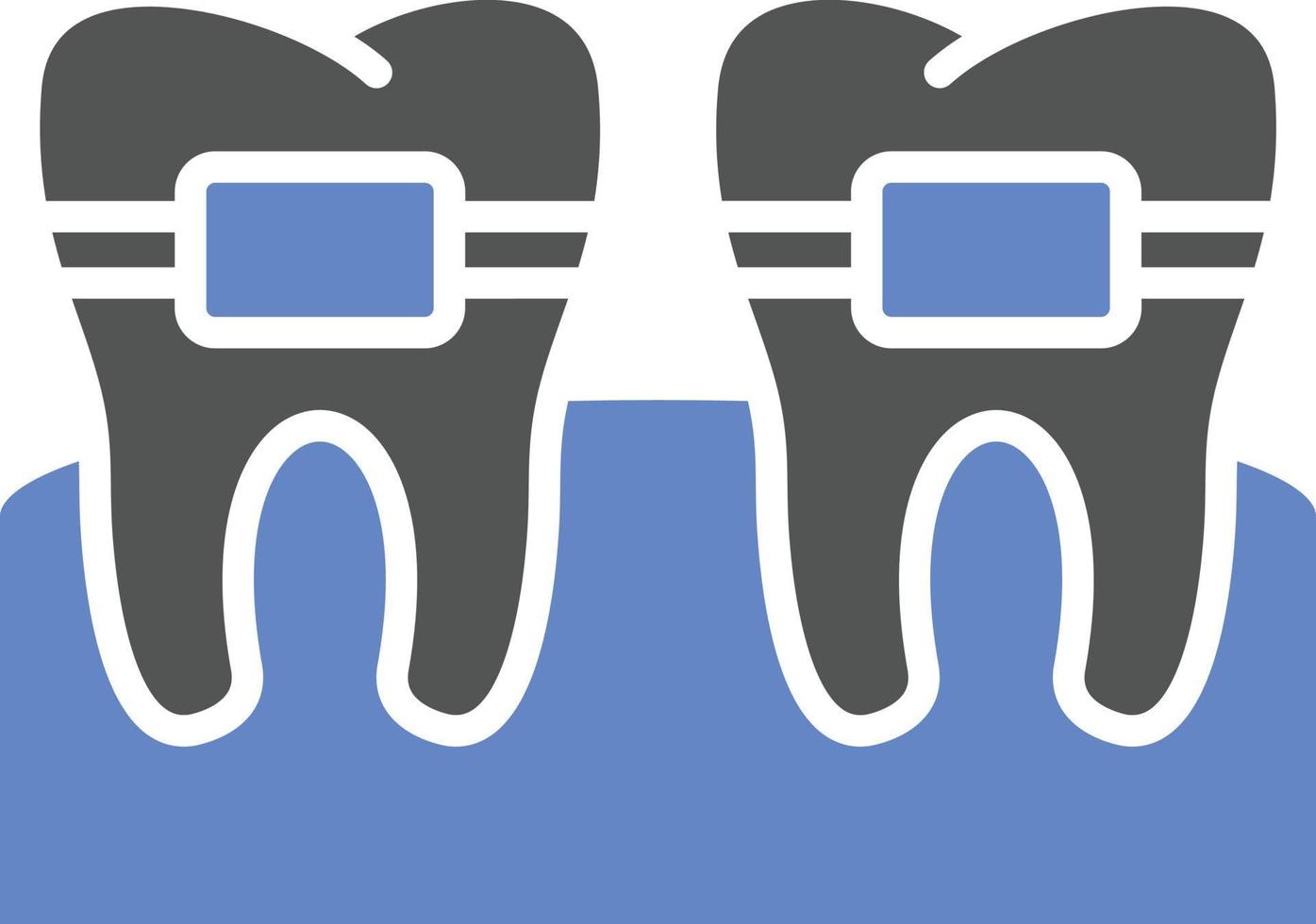 estilo de icono de frenos dentales vector