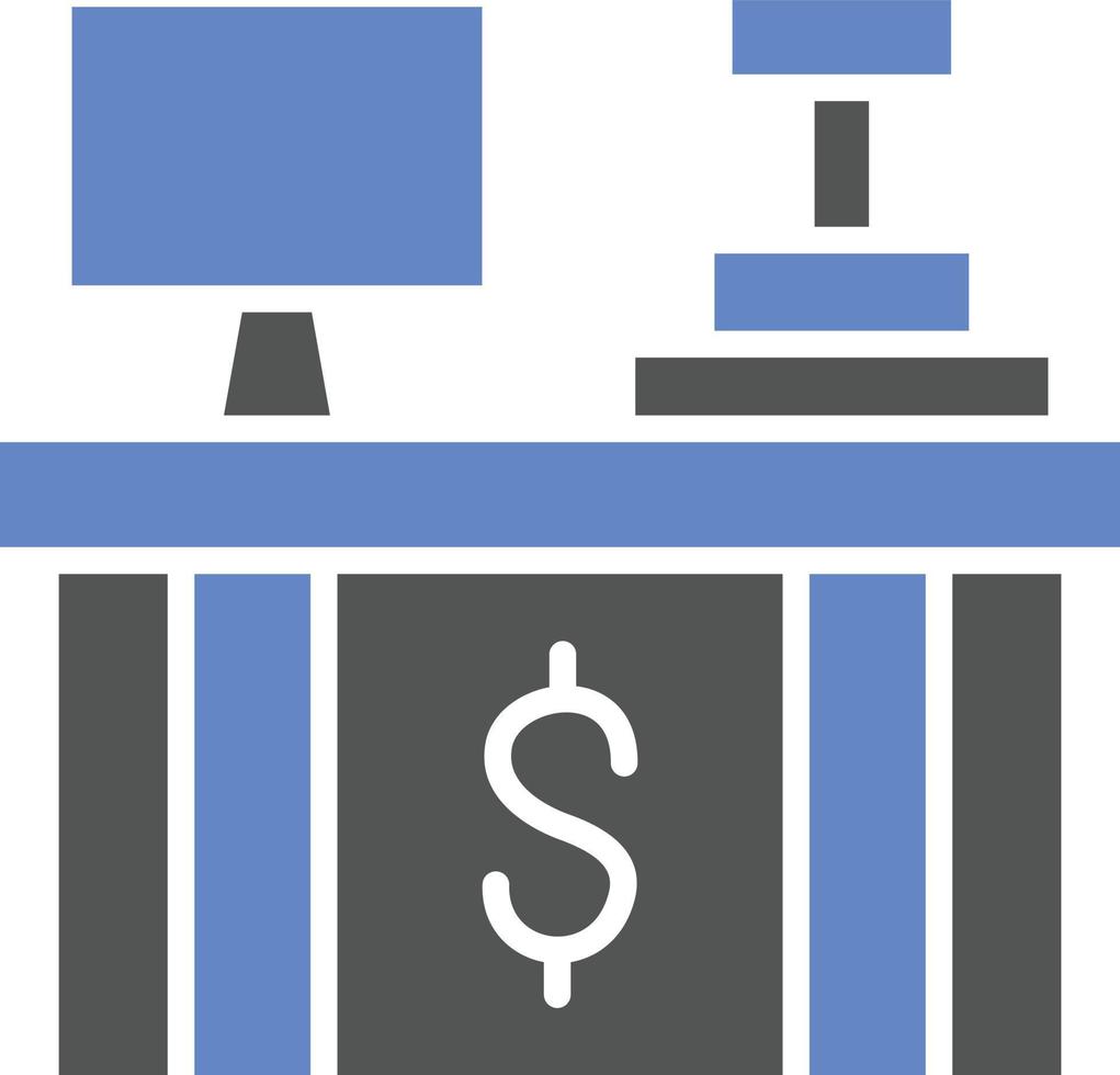Cash Counter Icon Style vector
