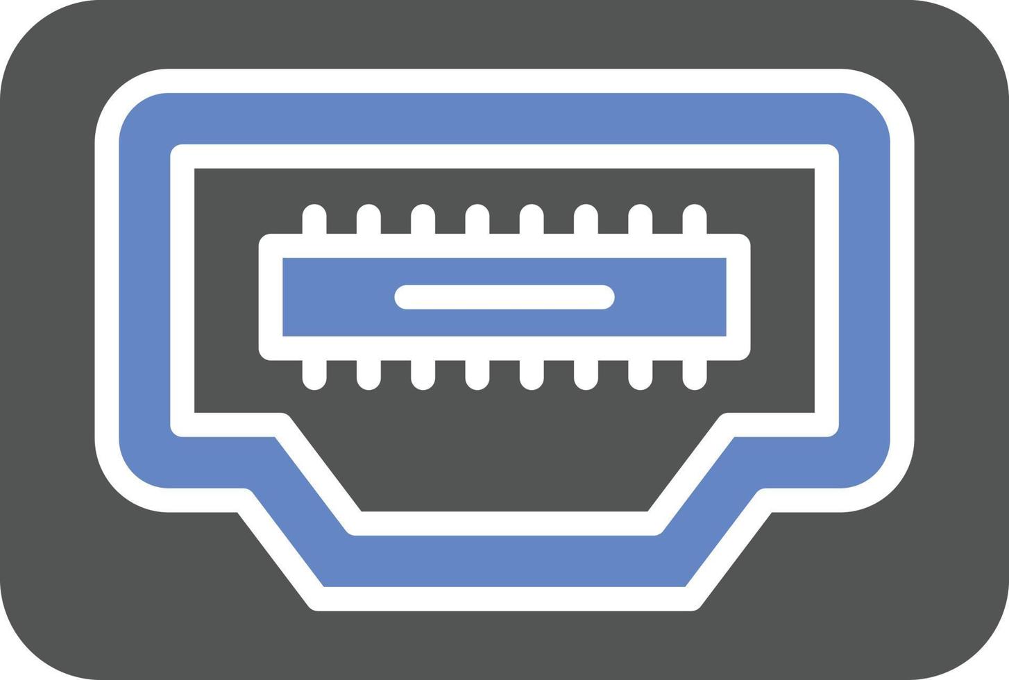 Hdmi Port Icon Style vector
