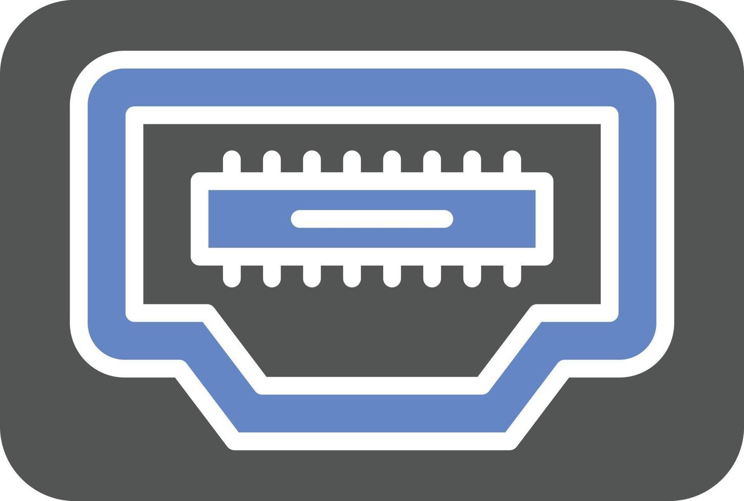 Hdmi Port Icon Style vector