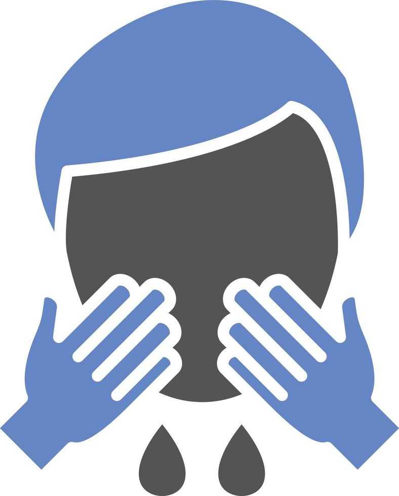 Wash Face Icon Style vector