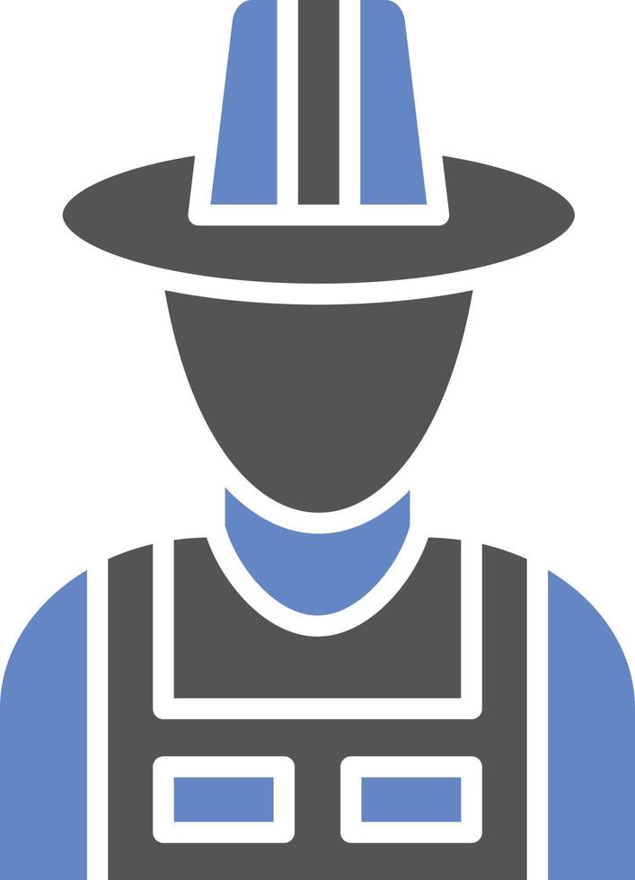 Male Farmer Icon Style vector