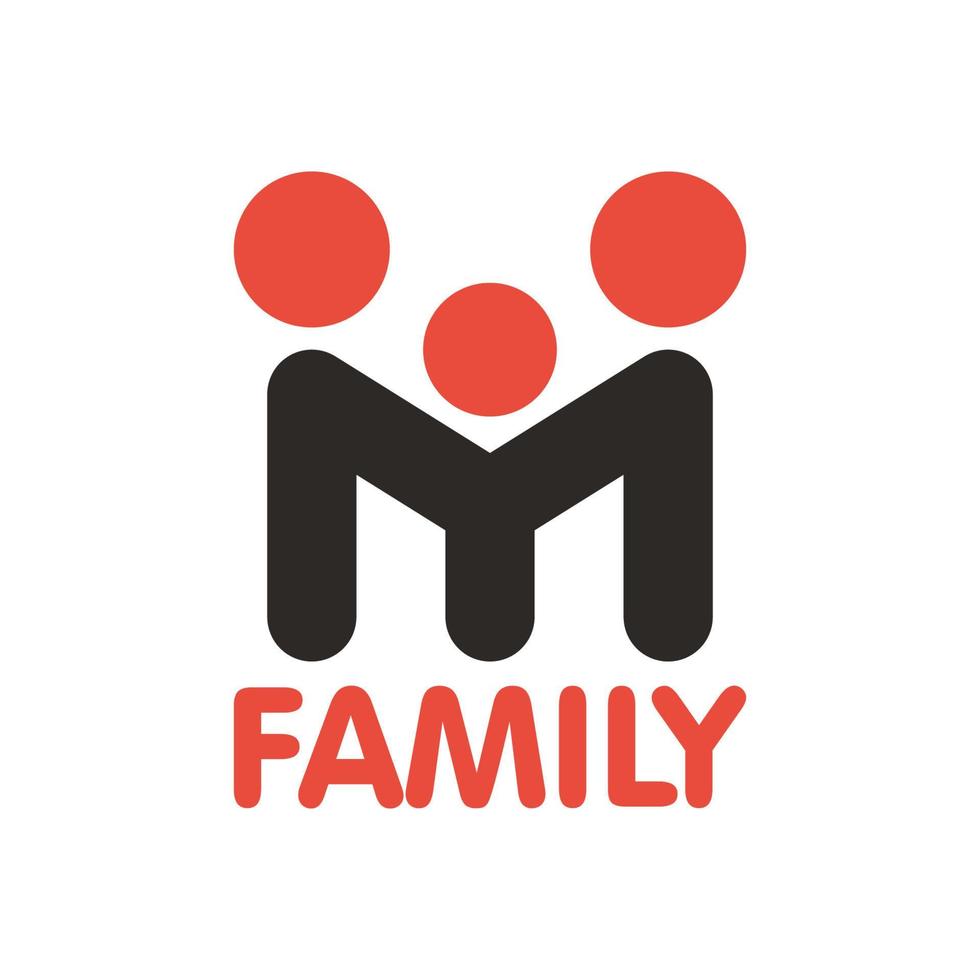 un logotipo que ilustra una familia, para un logotipo o símbolo de empresa vector