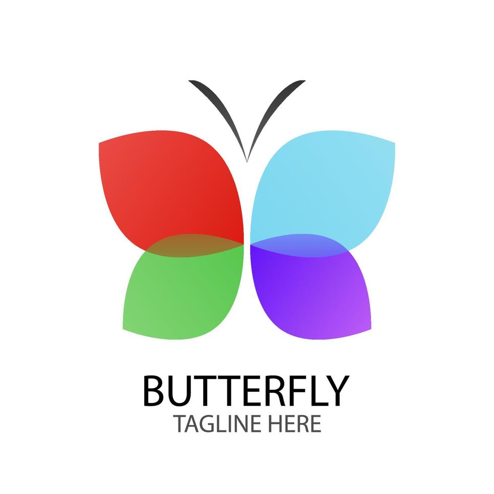 cute bright butterfly shaped logo, for a company logo or symbol vector