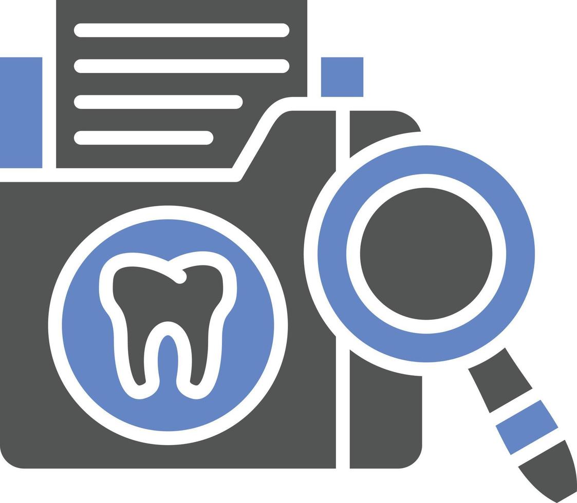 Tooth Analysis Icon Style vector