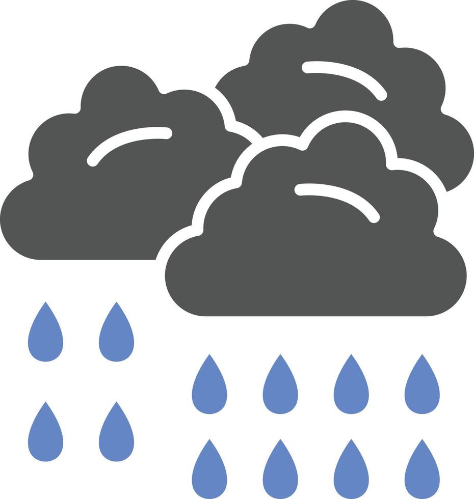 estilo de icono de lluvia vector