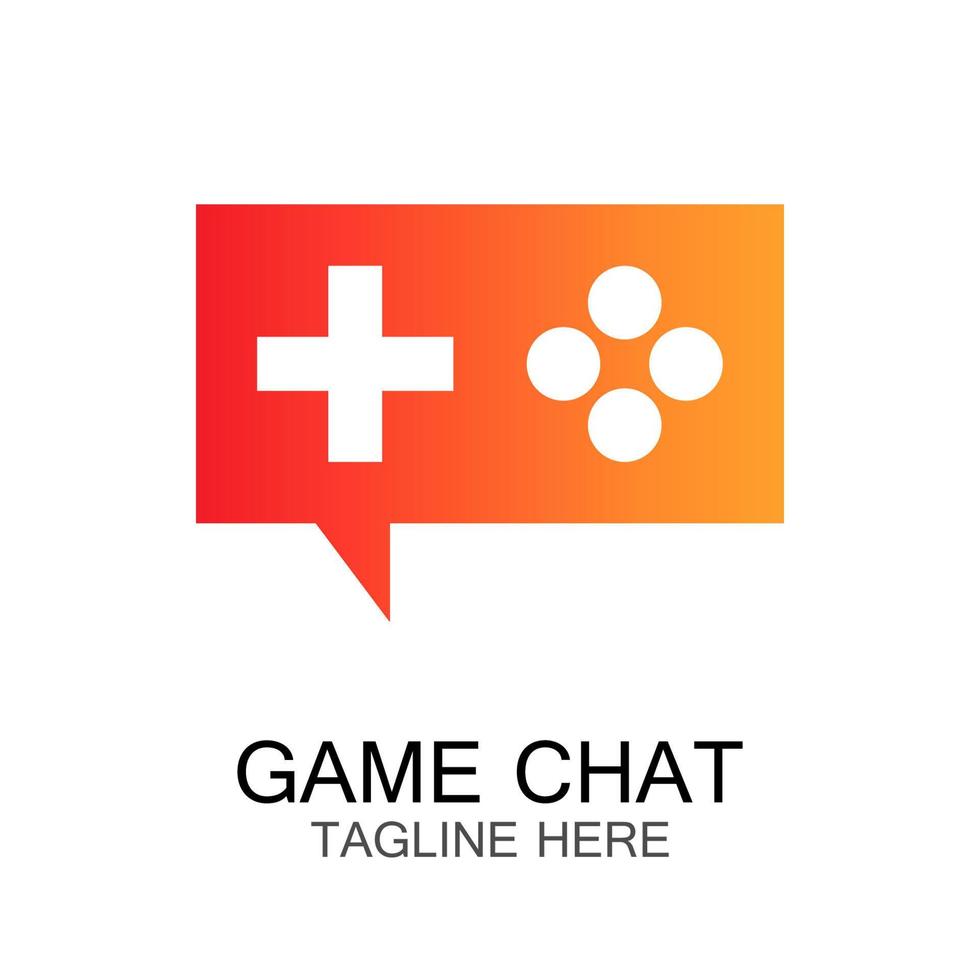 chat logo, speech bubble gamepad form, for a company logo or symbol vector