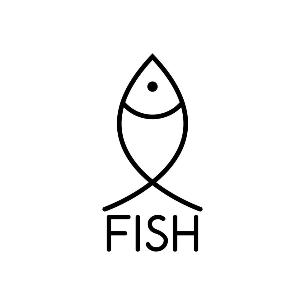 illustration vector graphic of simple fish logo, perfect for a company logo or symbol