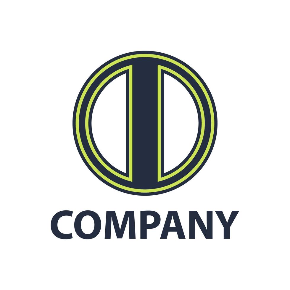 circle with a thick line in the center , for company logos and symbols vector