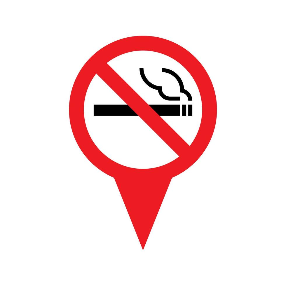 location area no smoking forbidden sign, logos and signs are forbidden to smoke, black cigarettes with smoke in the red circle crossed out vector