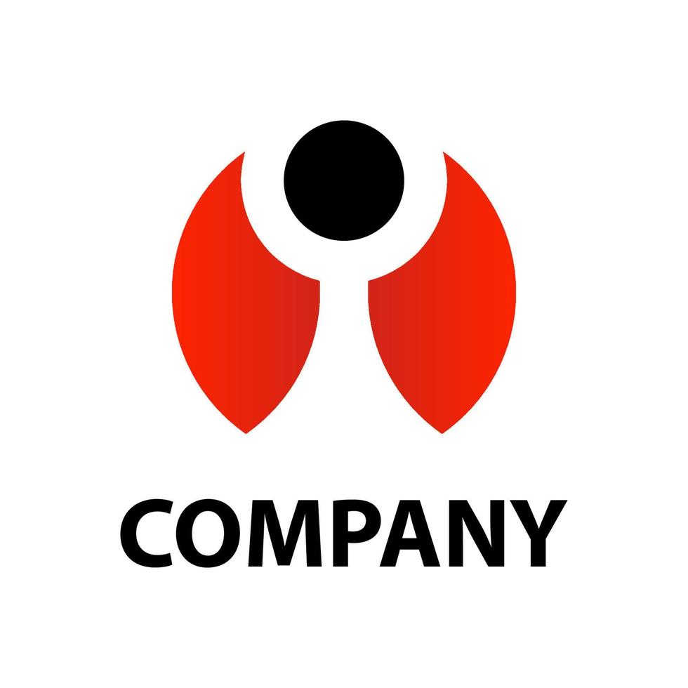 The circle forms a red black pattern, for company logos and symbols vector