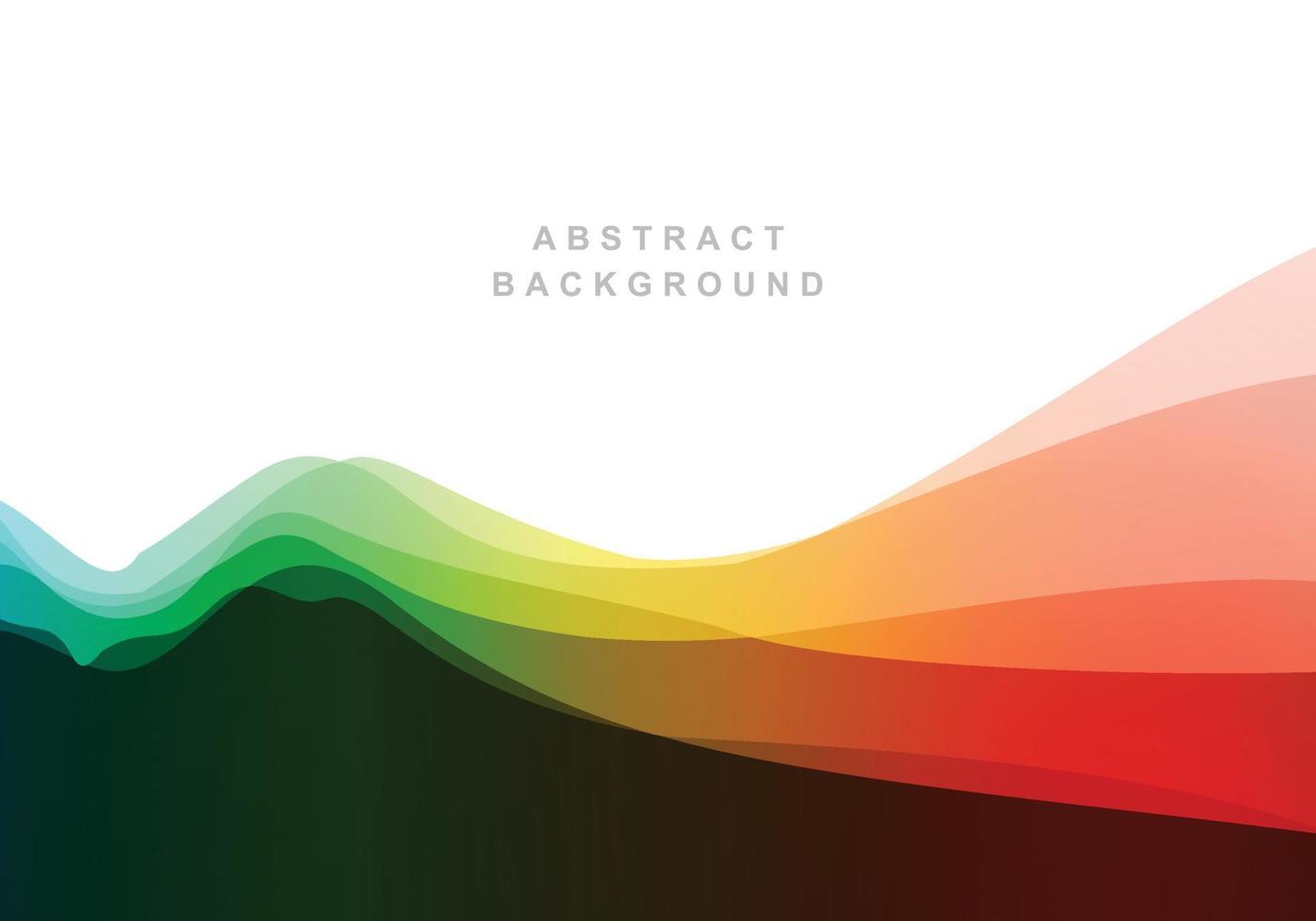 Abstract flowing ripples rainbow wave background vector