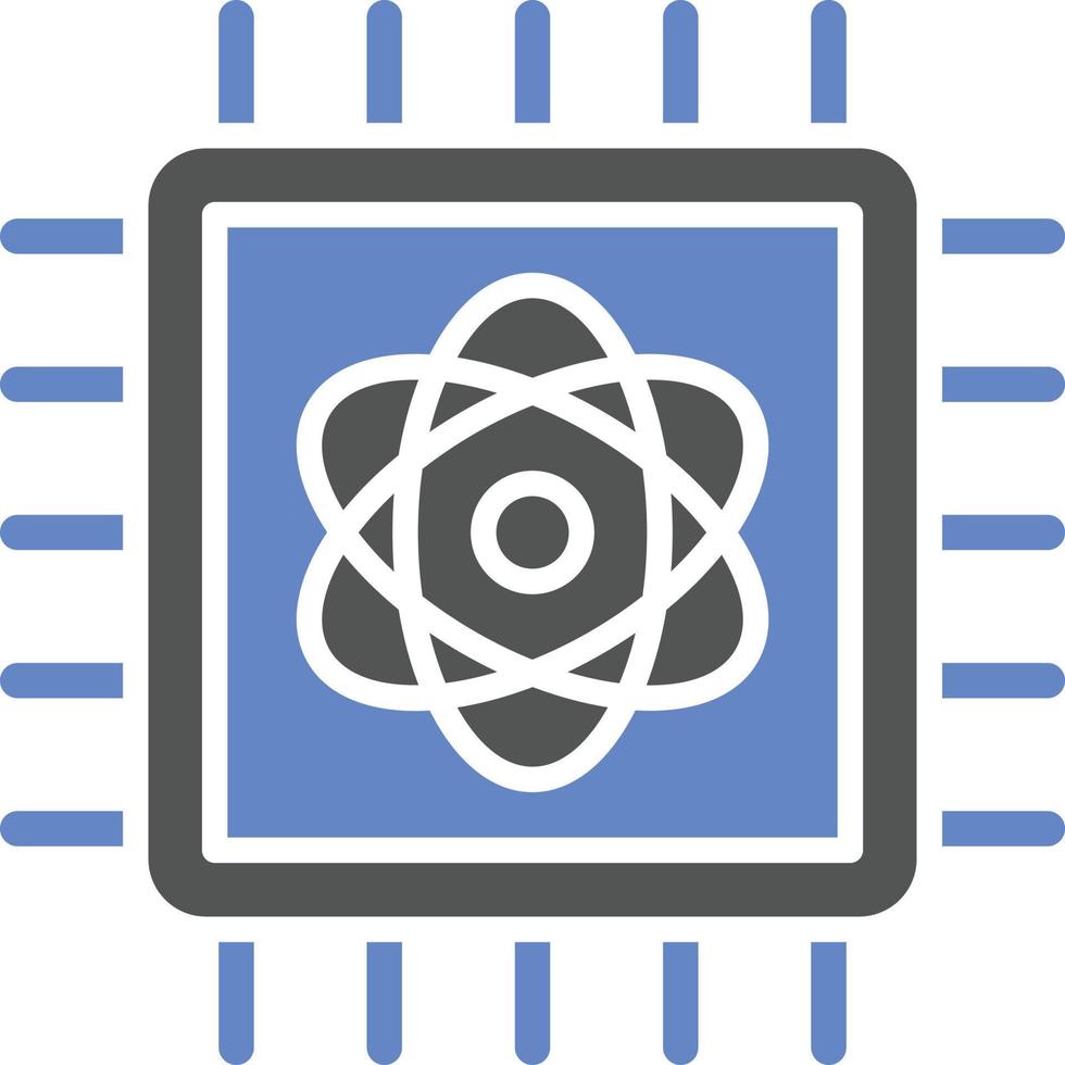 Quantum Computing Icon Style vector