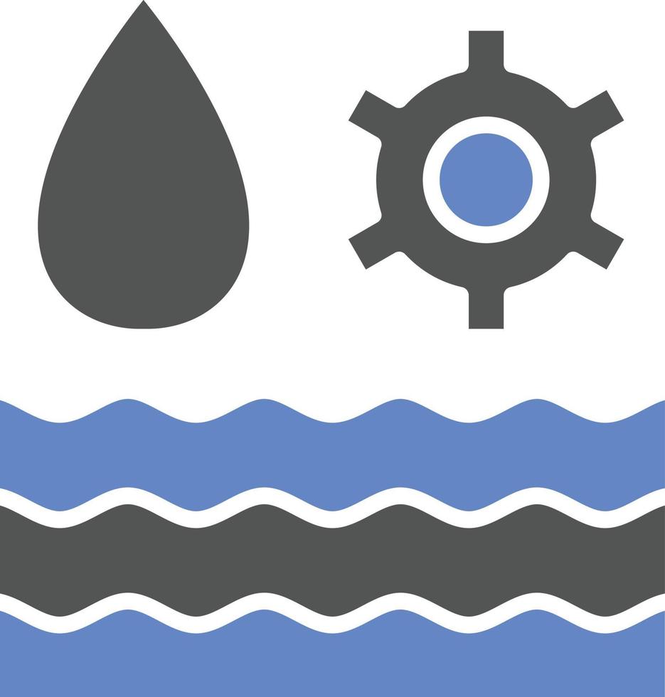 estilo de icono de gestión de agua vector