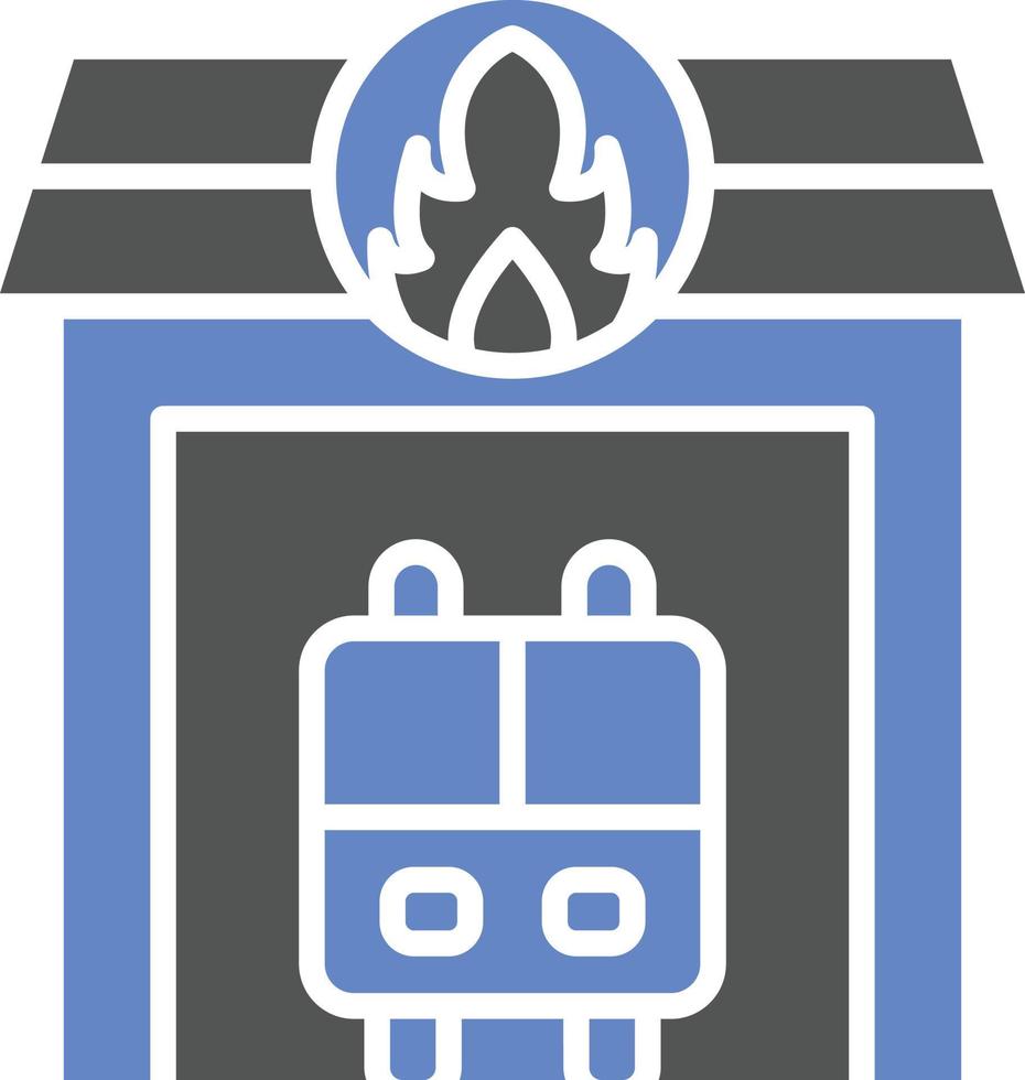 Firefighter Garage Icon Style vector