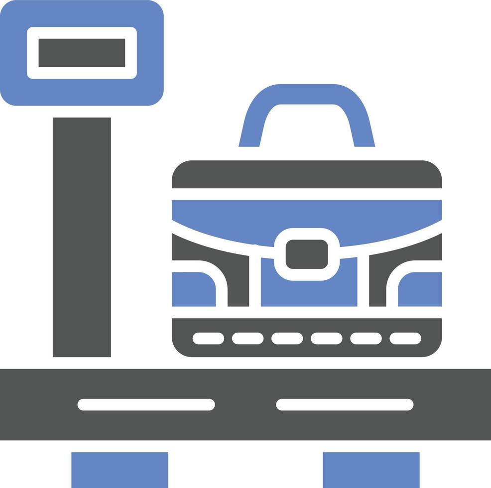 Luggage Scale Icon Style vector