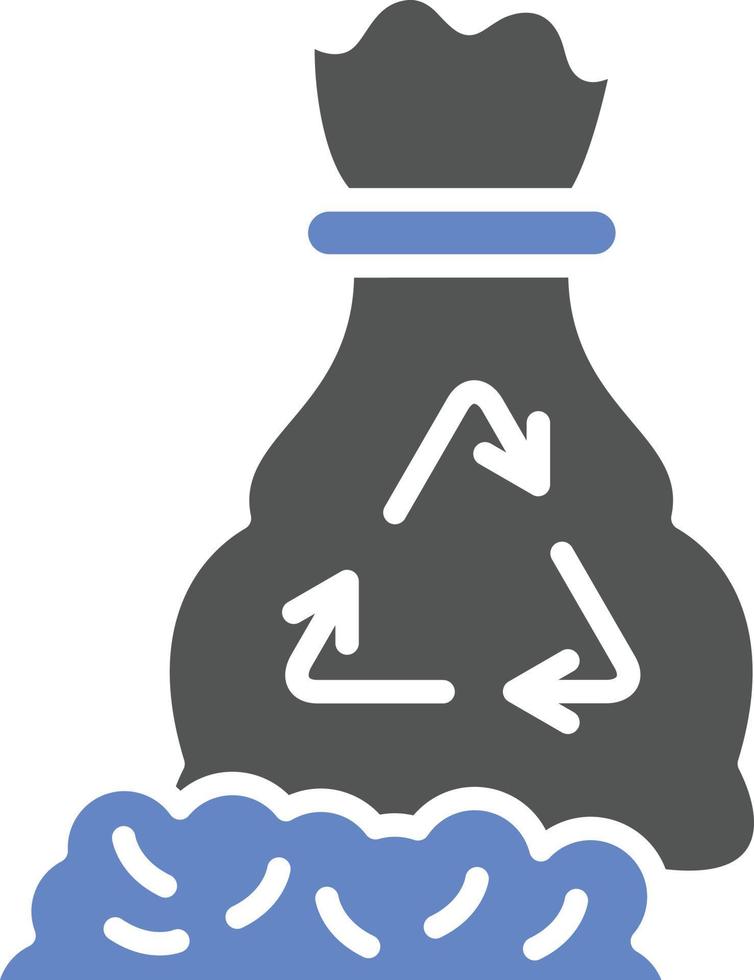 Garbage Bag Icon Style vector