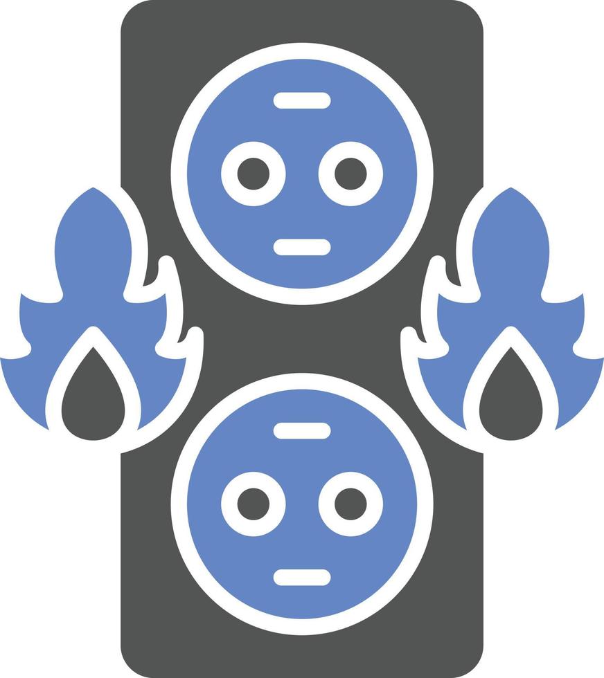 Electricity Fire Icon Style vector