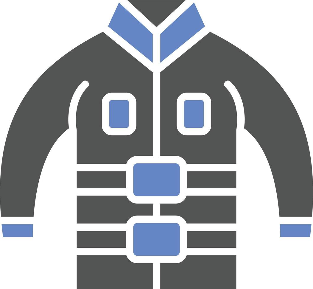 estilo de icono de chaqueta de bombero vector