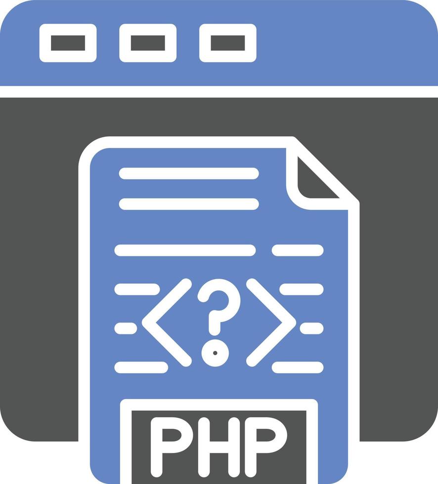 PHP Coding Icon Style vector