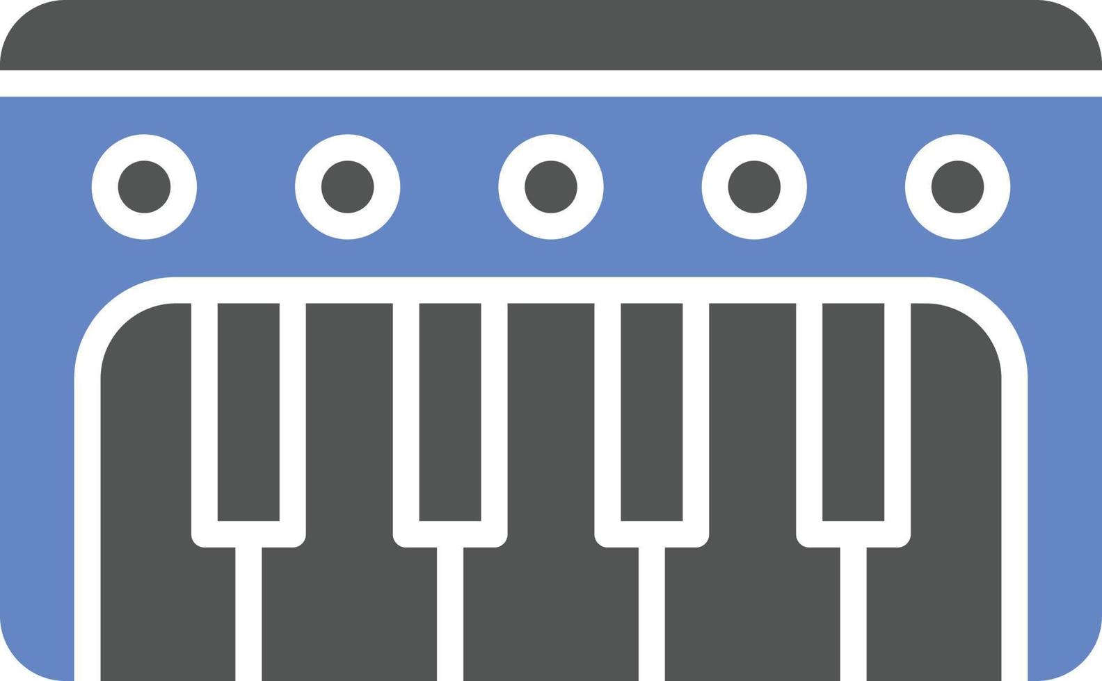 Piano keyboard Icon Style vector