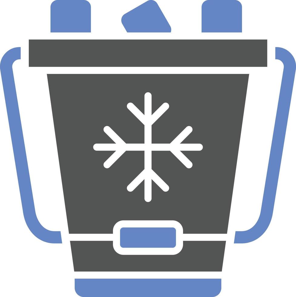 Ice Bucket Icon Style vector