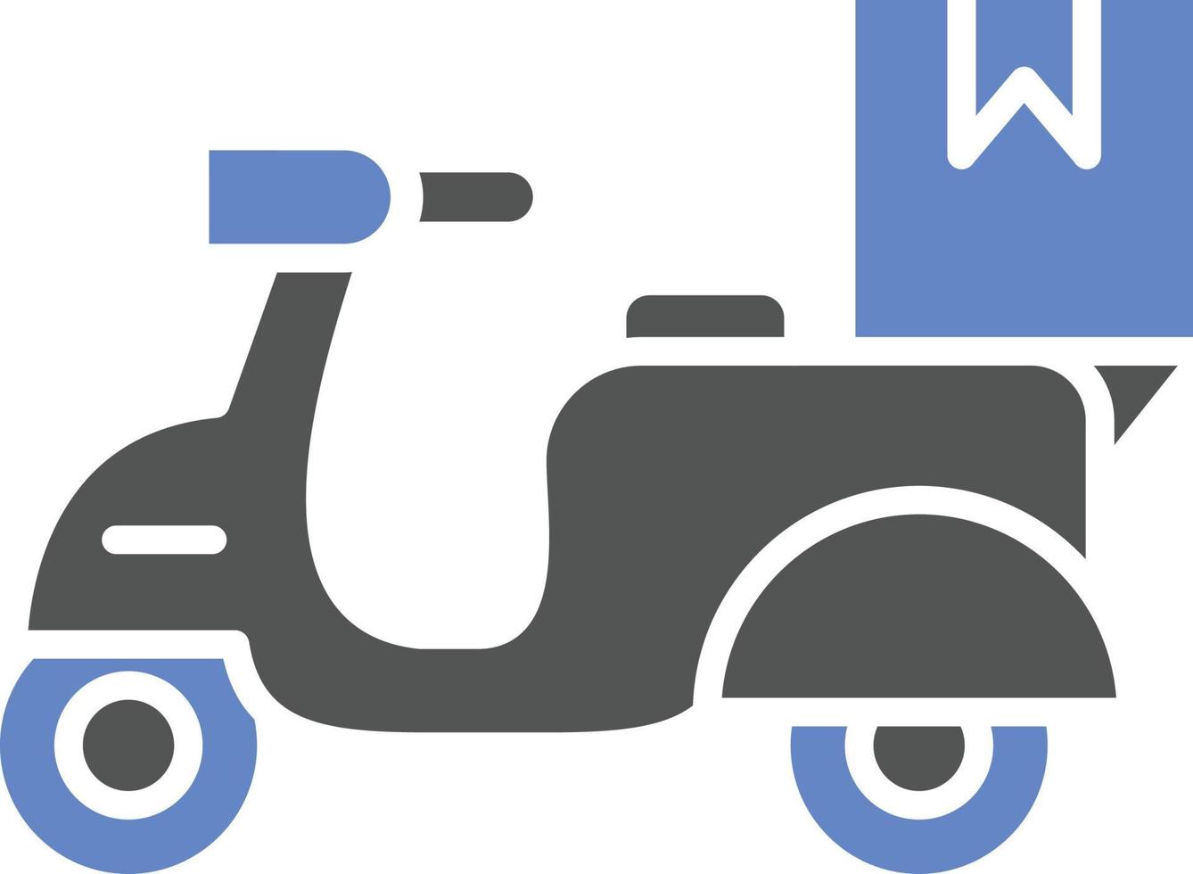 Motorbike Delivery Icon Style vector