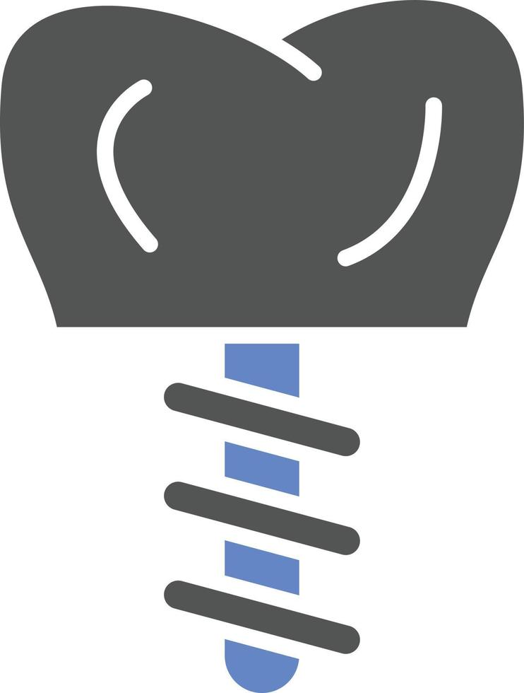 Dental Implant Icon Style vector