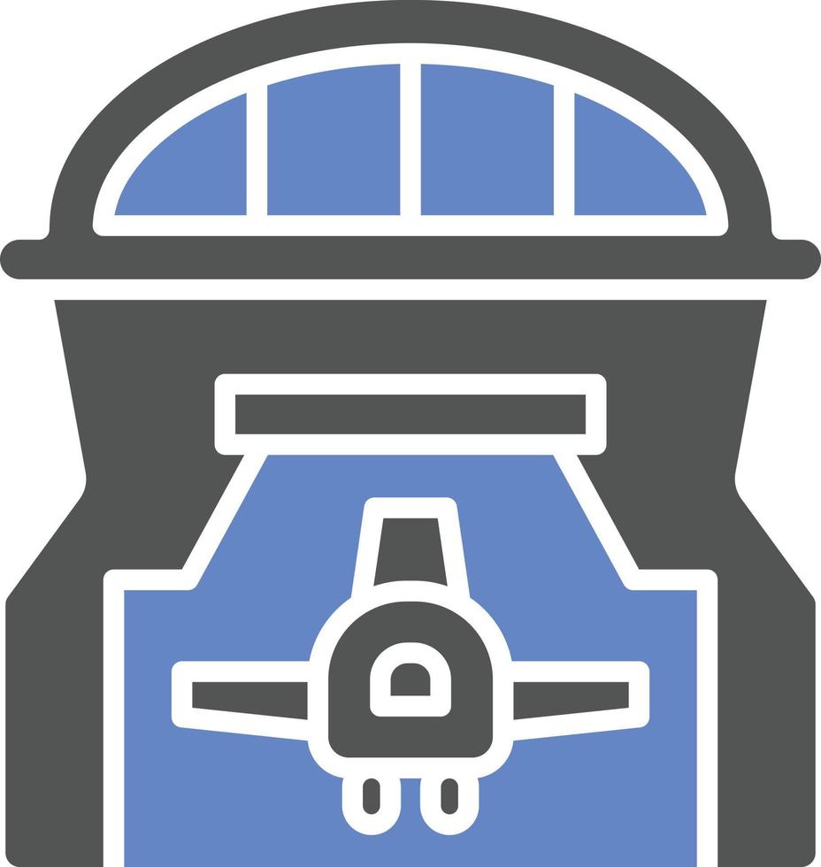 estilo de icono de hangar vector