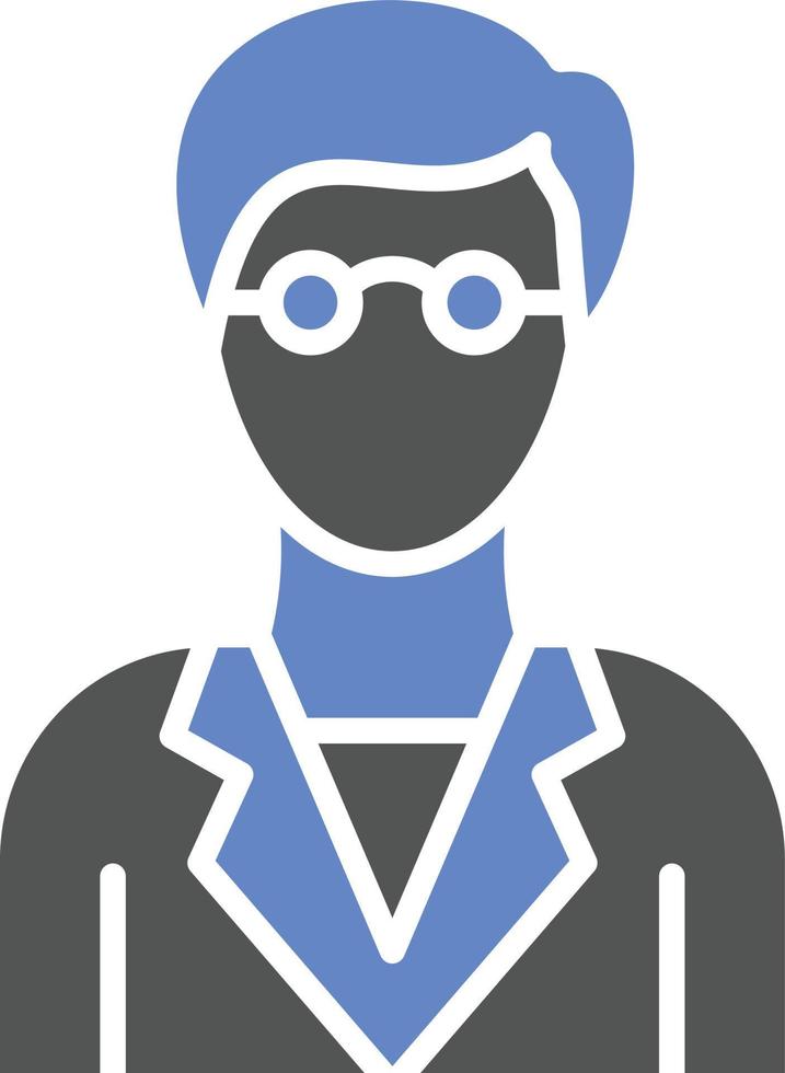 Male Professor Icon Style vector