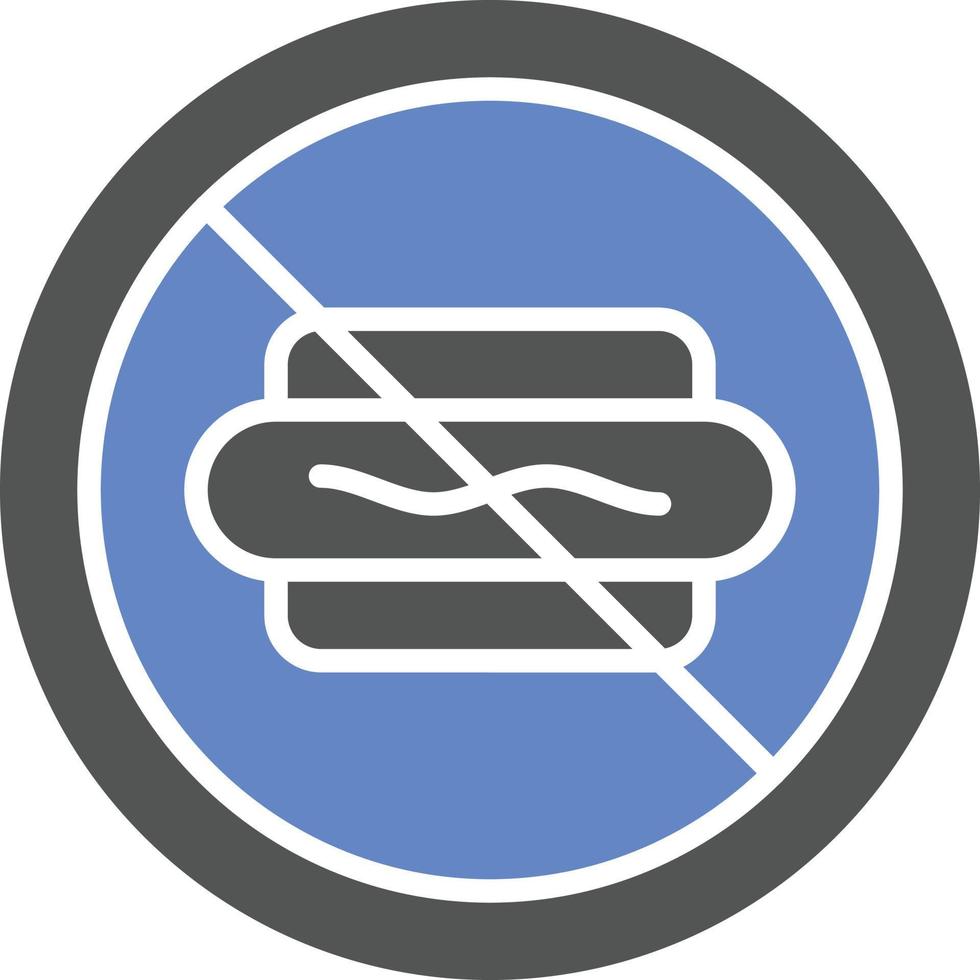 No Fast Food Icon Style vector