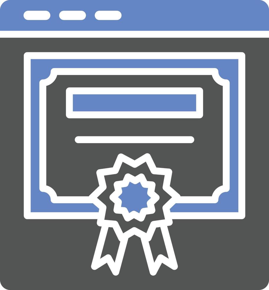 Online Certificate Icon Style vector