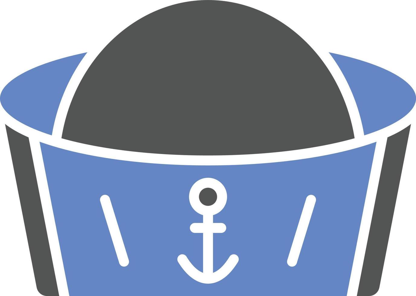 estilo de icono de sombrero de marinero vector