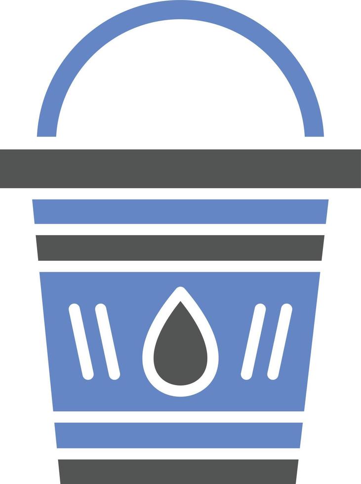 Water Bucket Icon Style vector