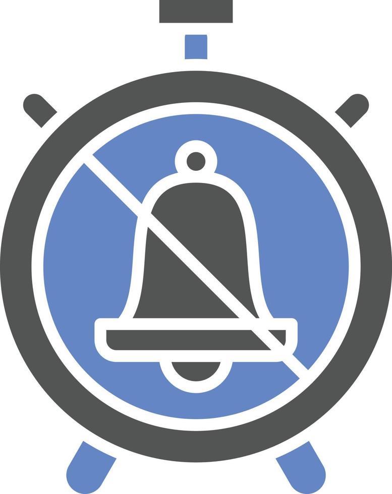 Mute Alarm Clock Icon Style vector