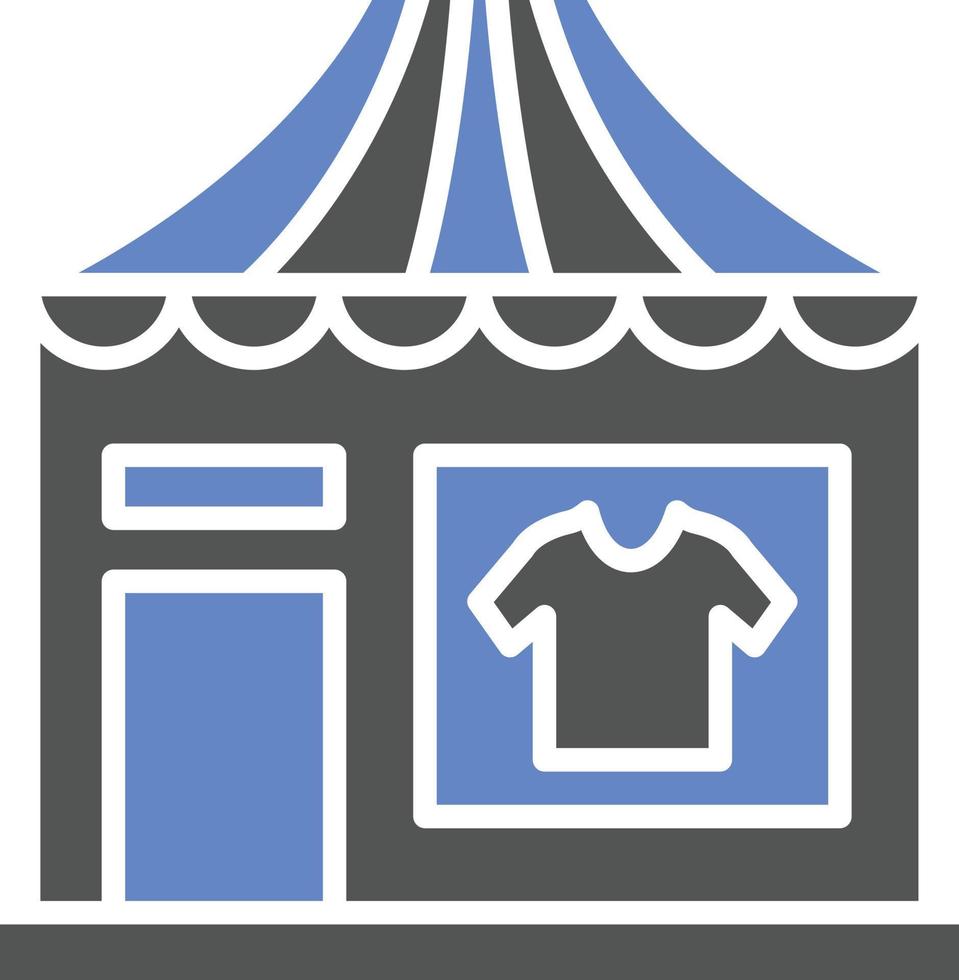 estilo de icono de tienda de ropa vector