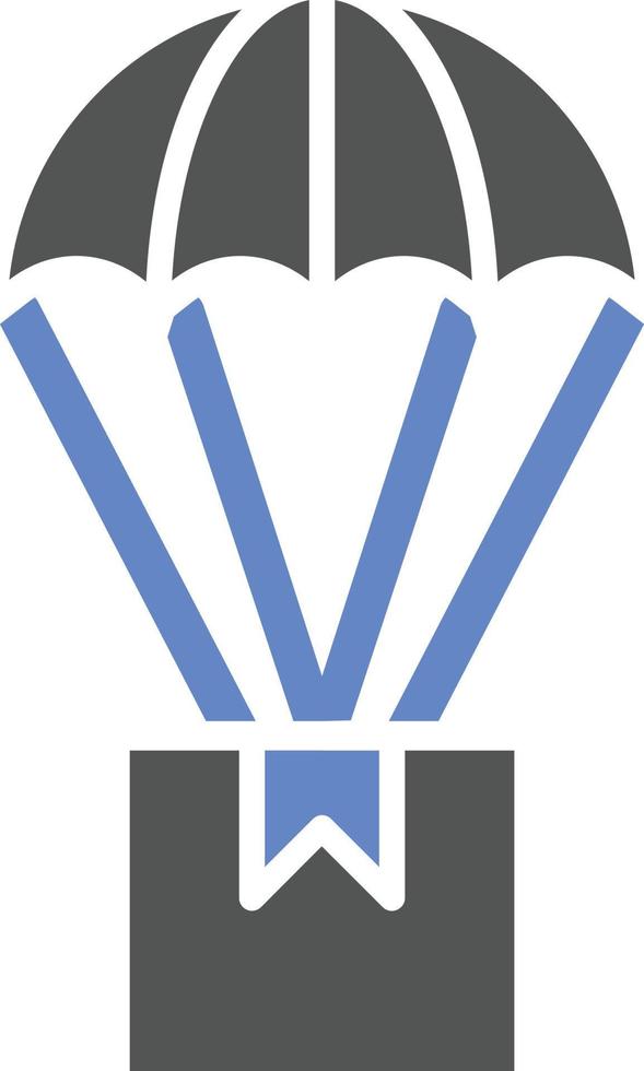 Parachute Delivery Icon Style vector