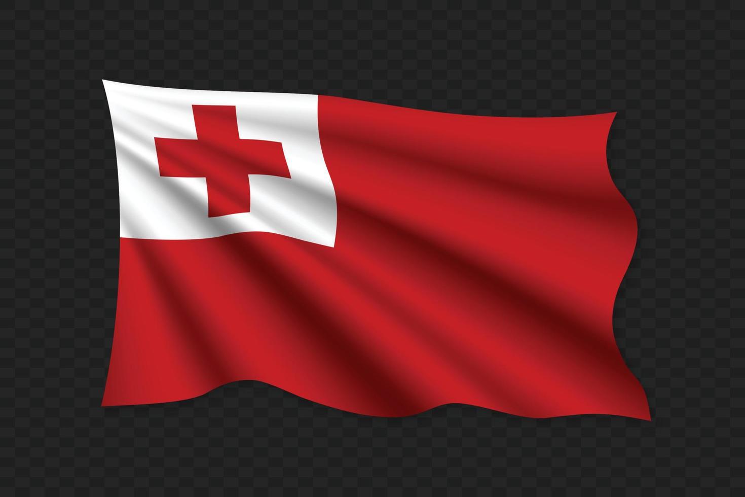 bandera ondeante 3d vector