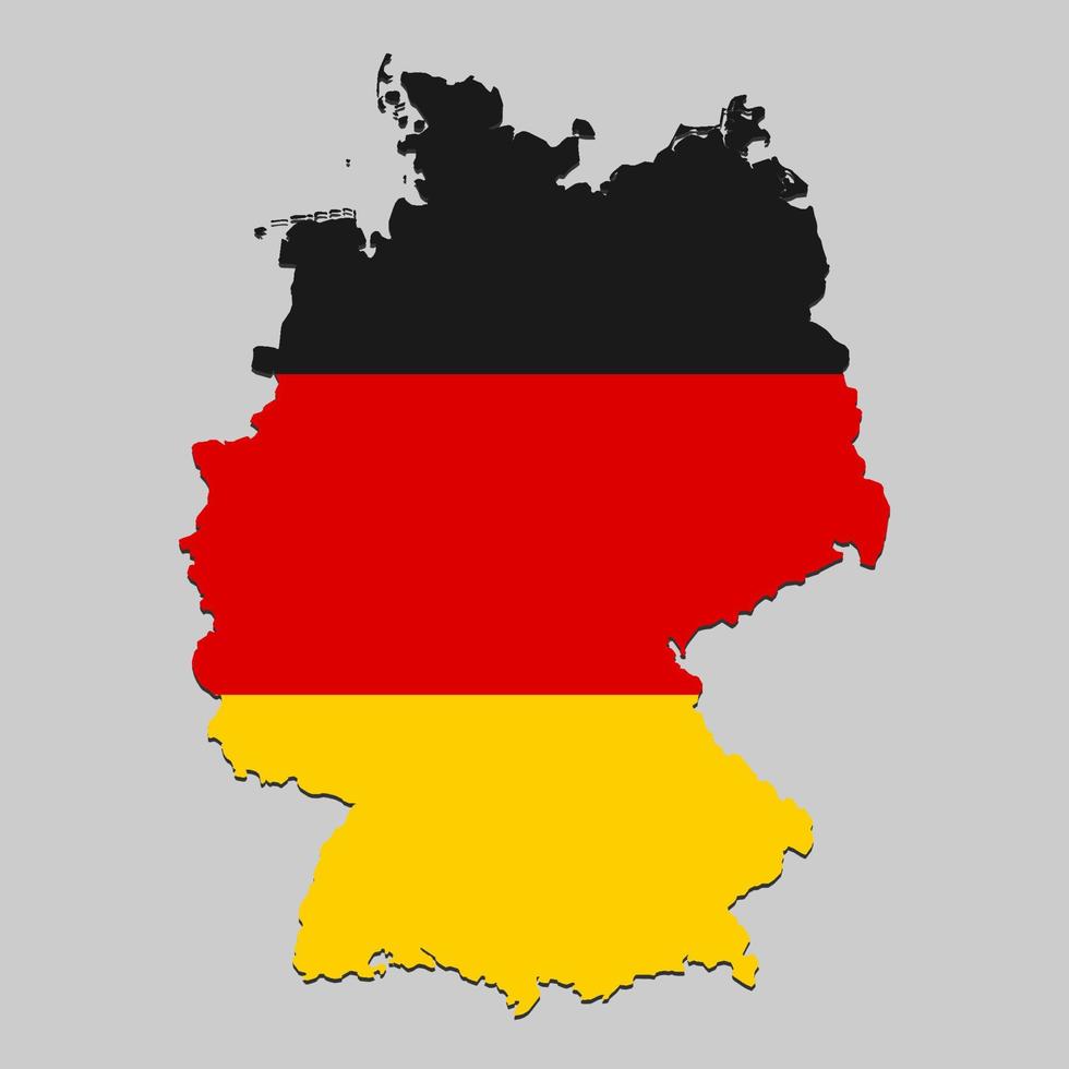Map with national flag vector