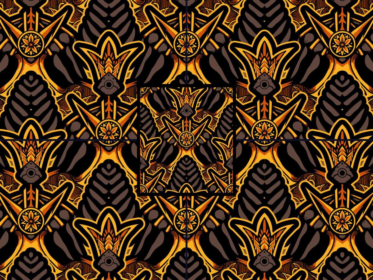 set color combination of seamless ornamental pattern vector