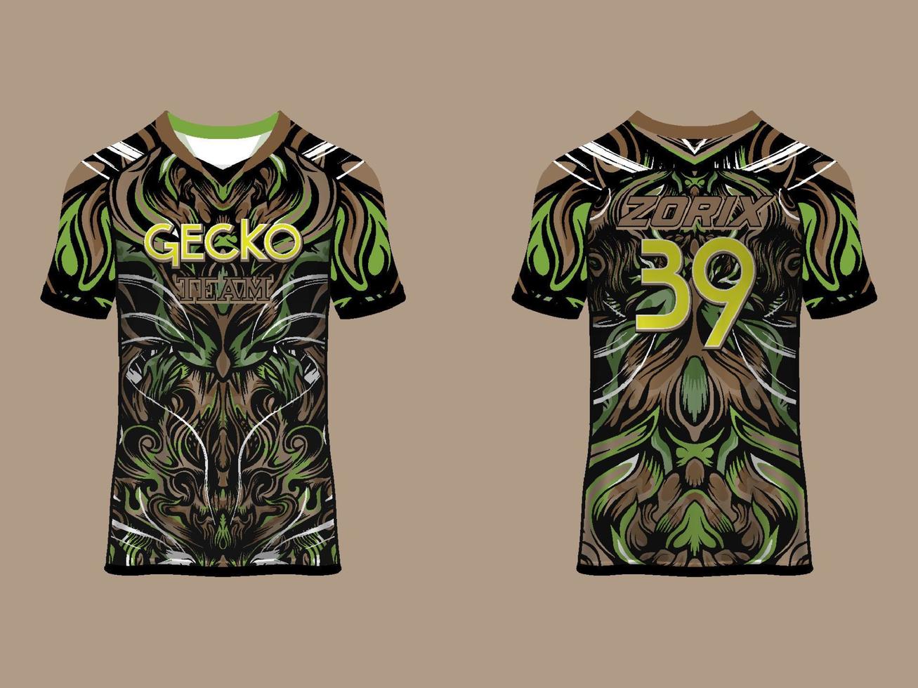 Universal Jersey Team and Club sport and esport vector