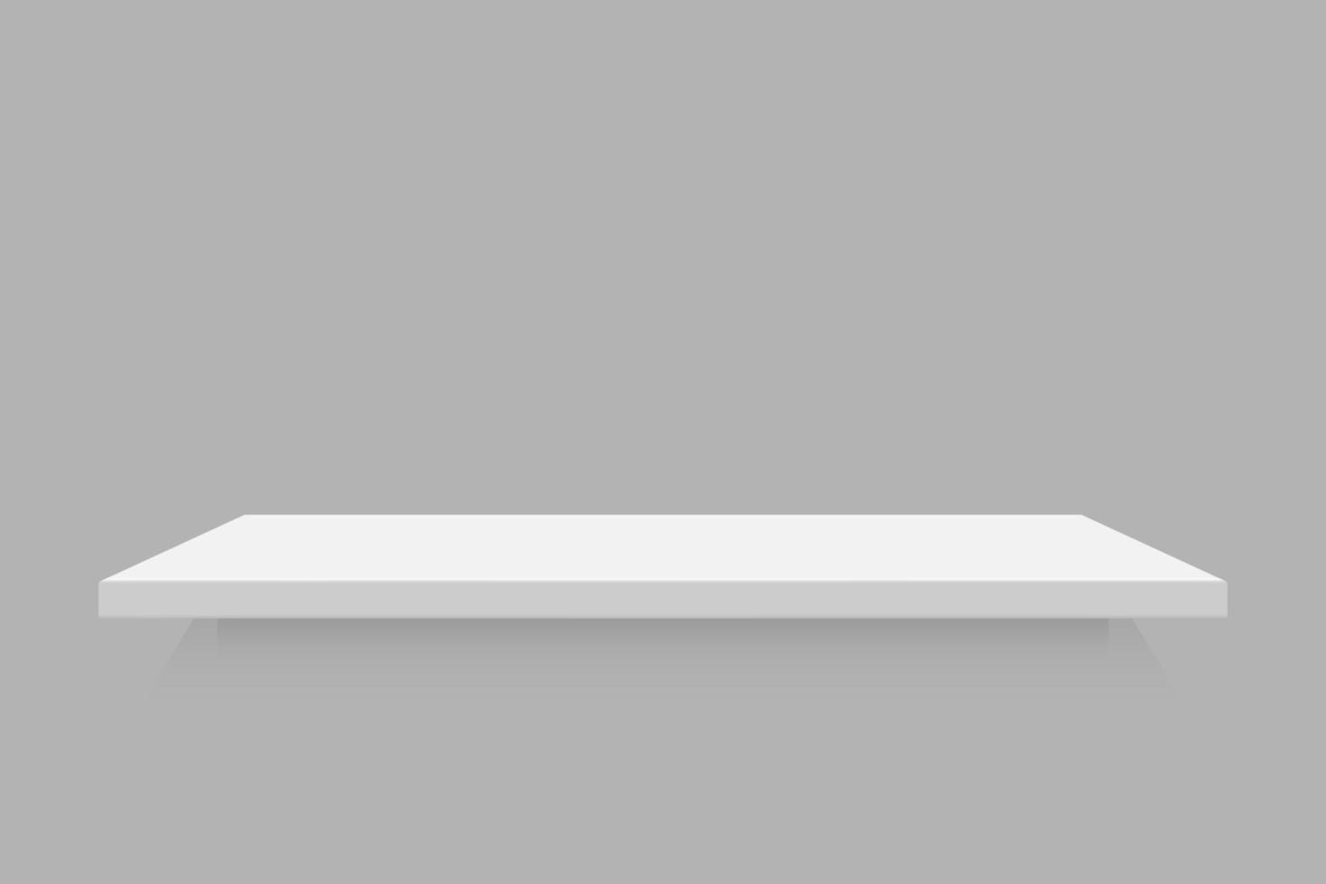 Empty white retail shelf. vector