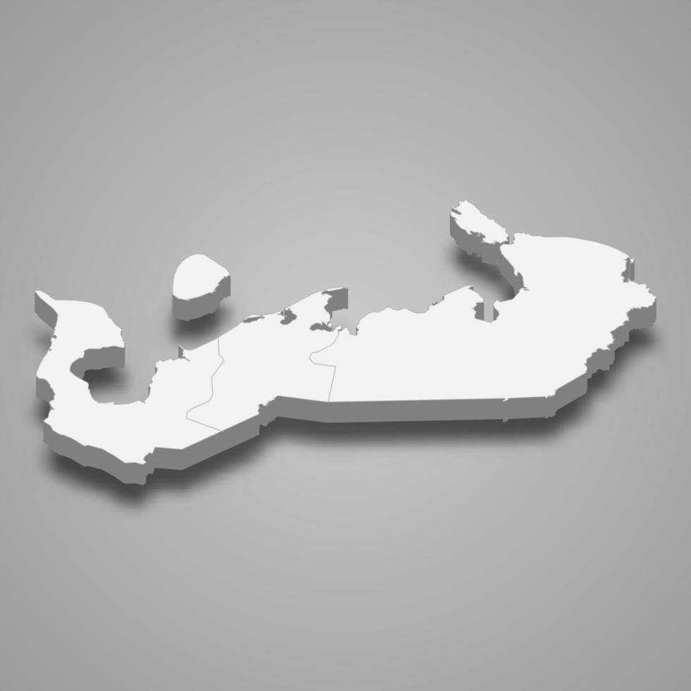 3d map region of Russia vector
