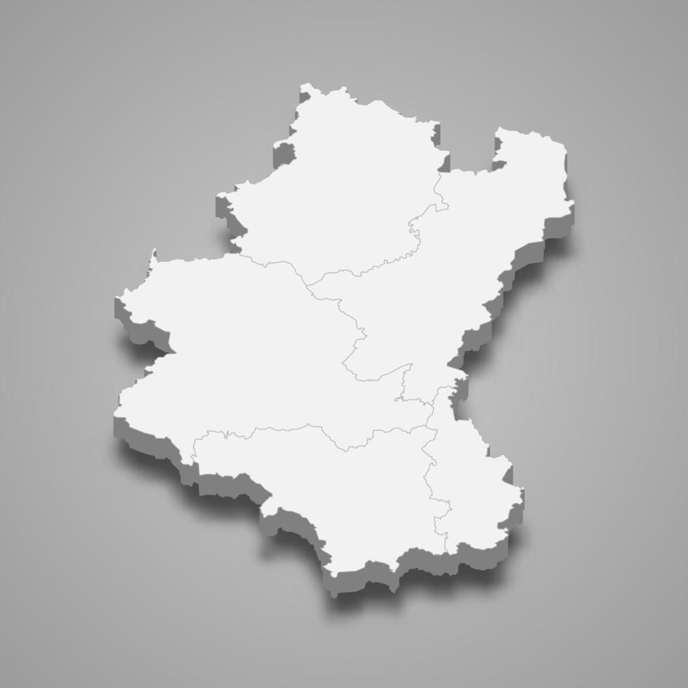 3d map of Luxembourg is a province of Belgium vector