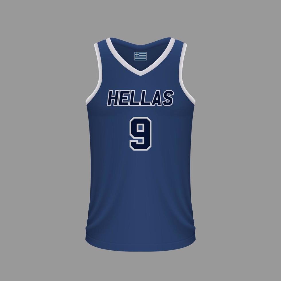 Realistic basketball shirt vector