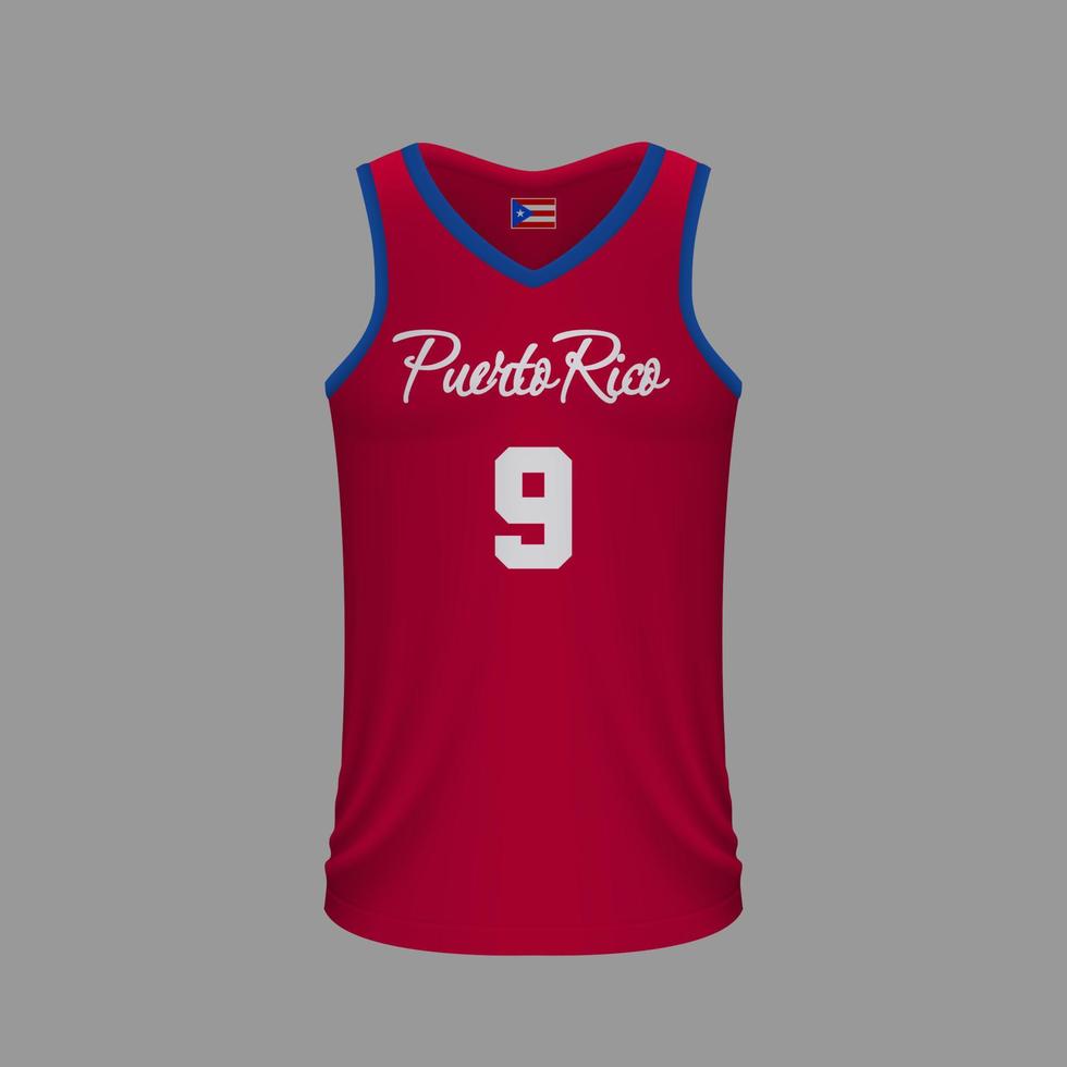 Realistic basketball shirt vector