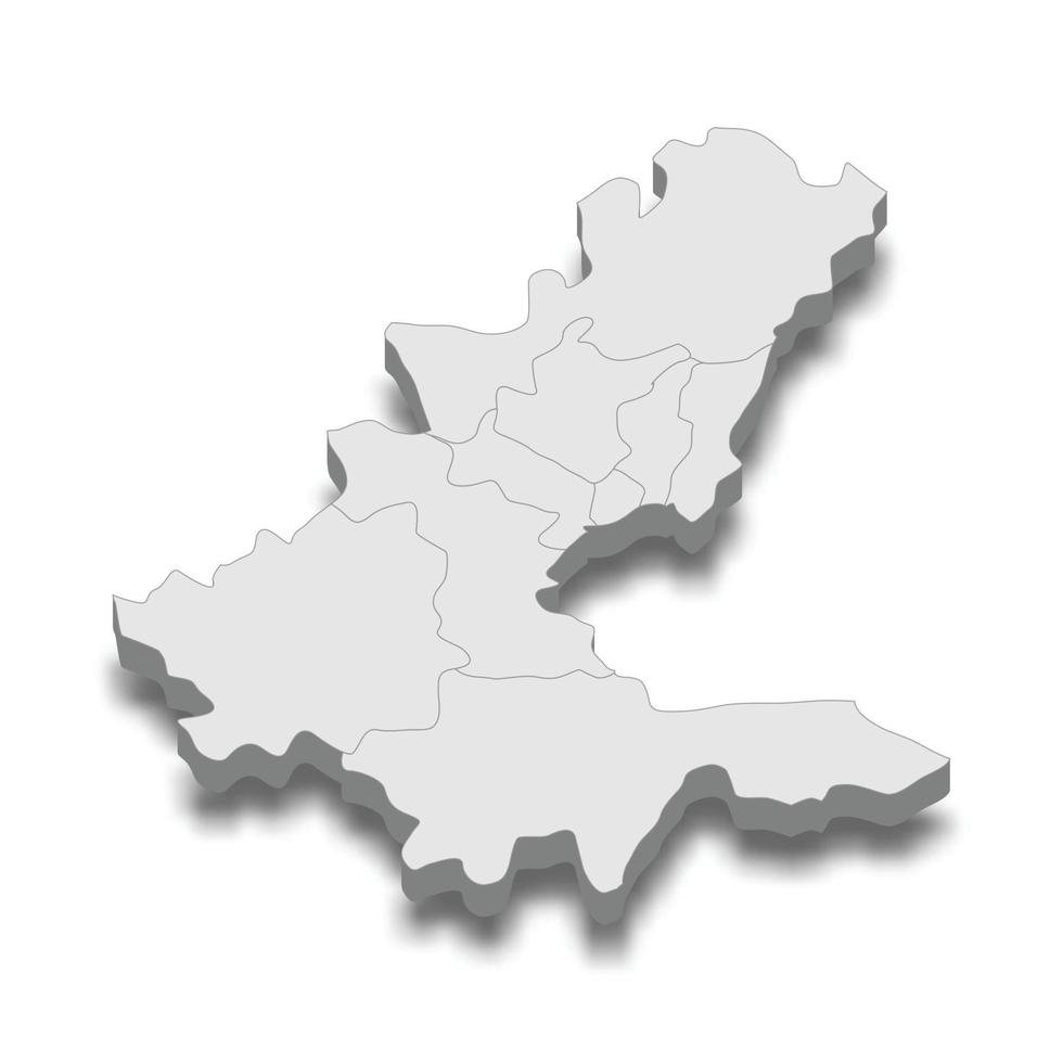3d isometric map of Sarajevo City is a Capital of Bosnia vector