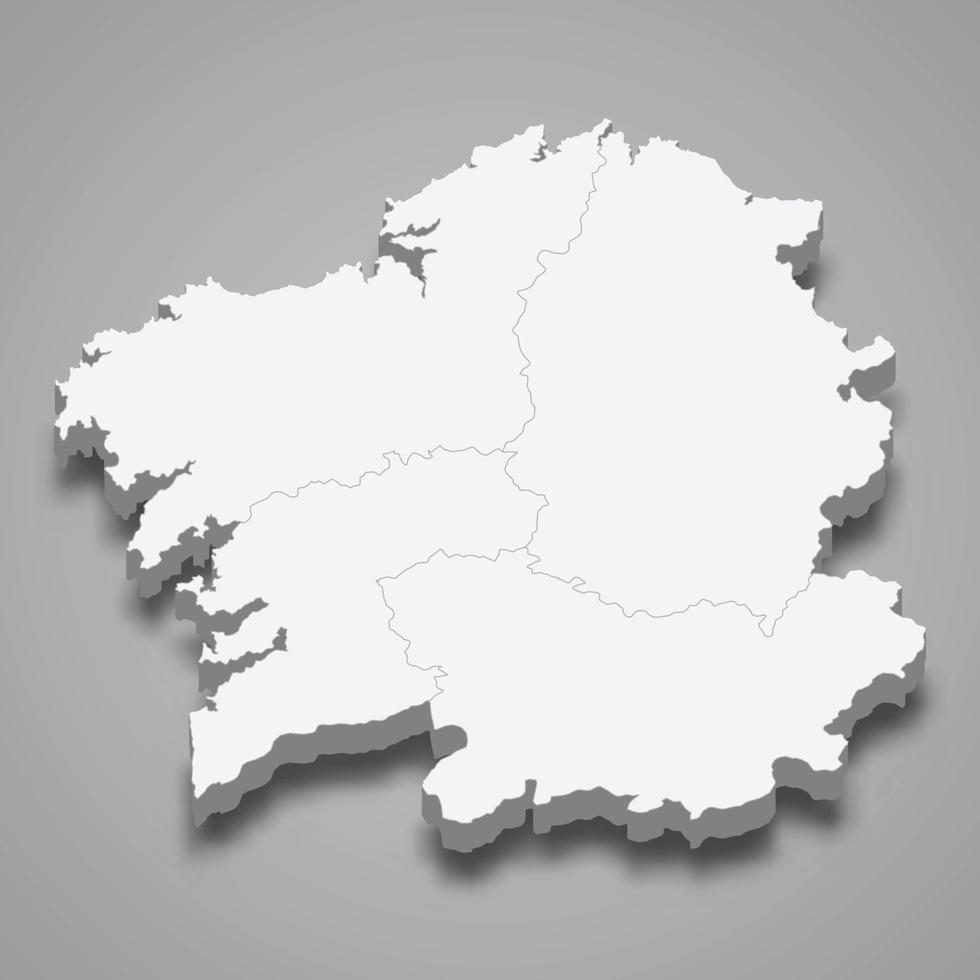 3d region of Spain vector